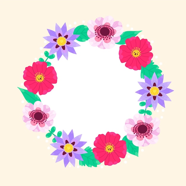 Free vector spring floral frame