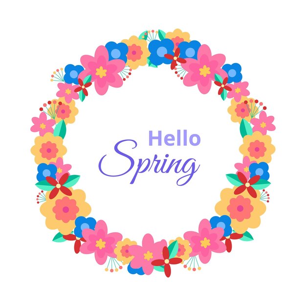 Spring floral frame