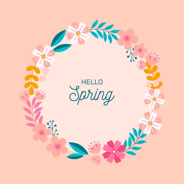 Spring floral frame