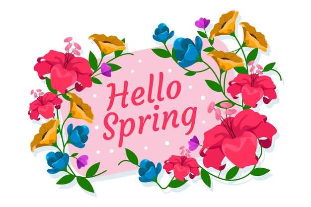 Free vector spring floral frame