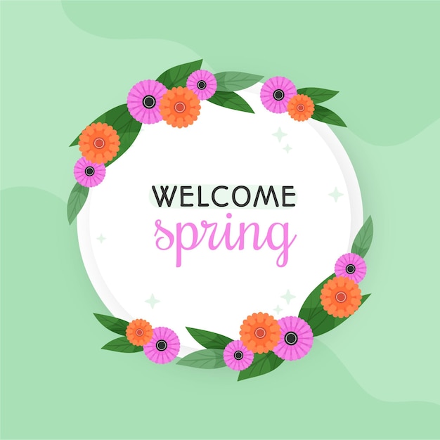 Spring floral frame