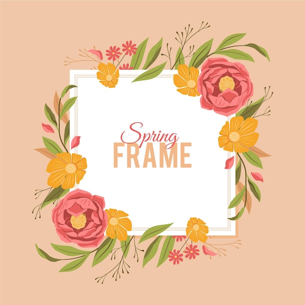 Free vector spring floral frame