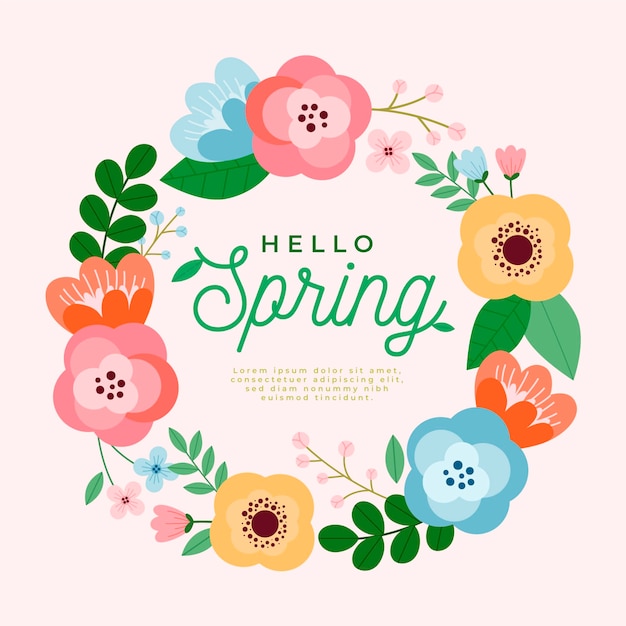 Free Vector spring floral frame