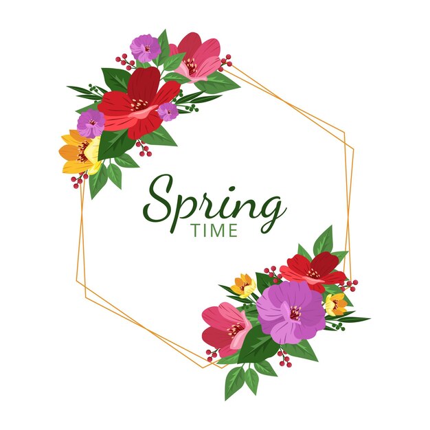 Spring floral frame