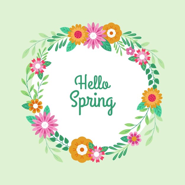 Spring floral frame