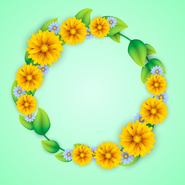 Spring floral frame