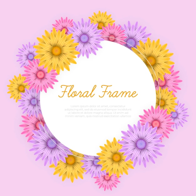 Spring floral frame