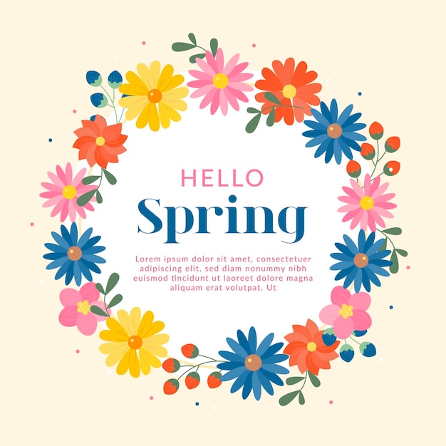 Free vector spring floral frame