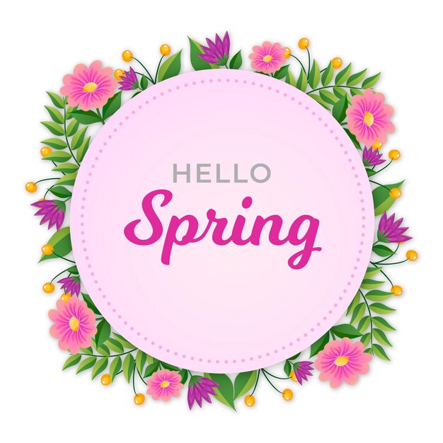 Spring floral frame