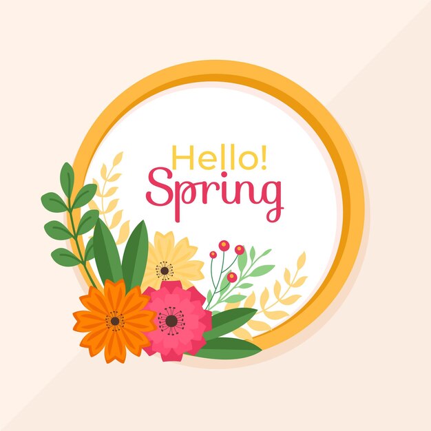 Spring floral frame