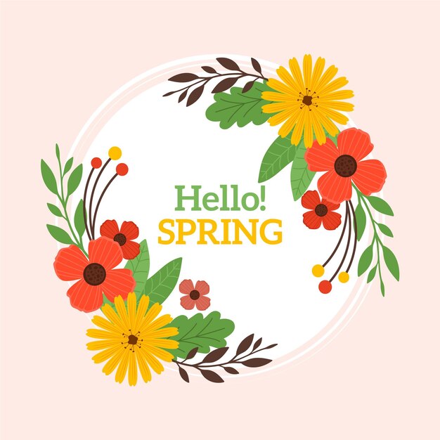 Free vector spring floral frame