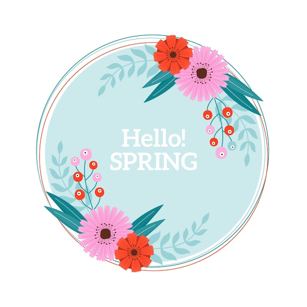 Free vector spring floral frame