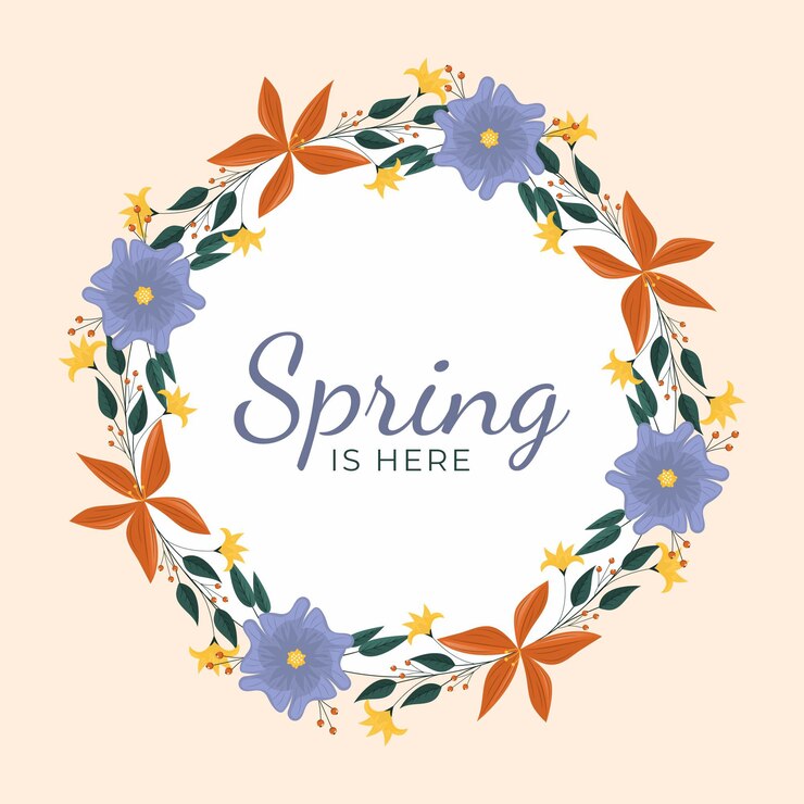 Free Vector spring floral frame