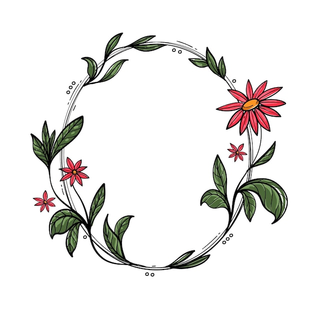 Spring floral frame