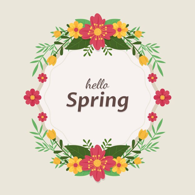 Spring floral frame