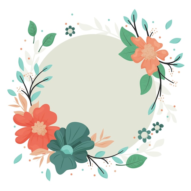 Spring floral frame