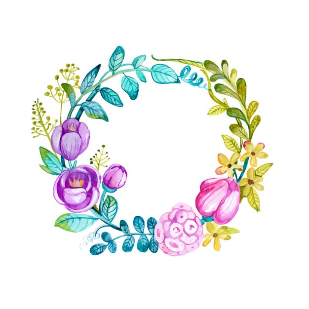 Spring floral frame