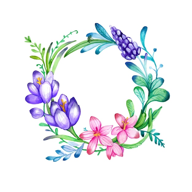 Free vector spring floral frame