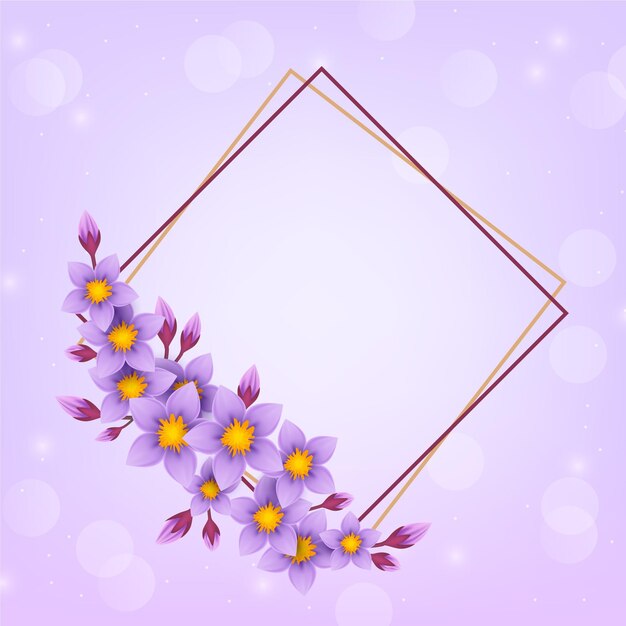 Spring floral frame