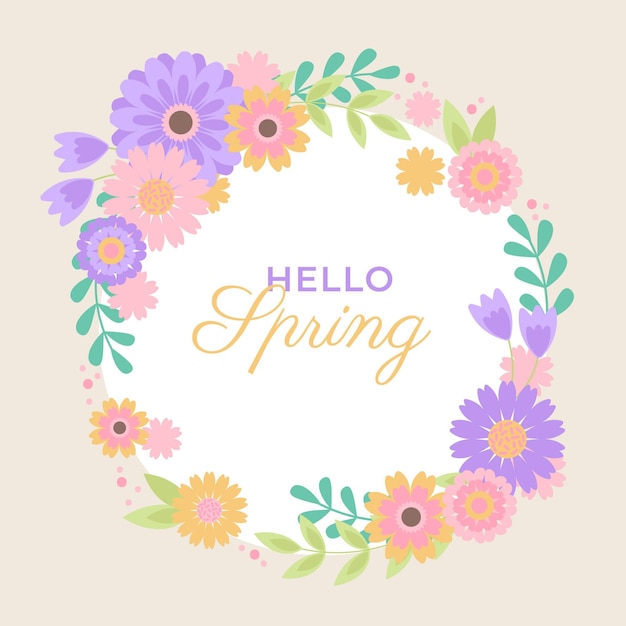 Spring floral frame