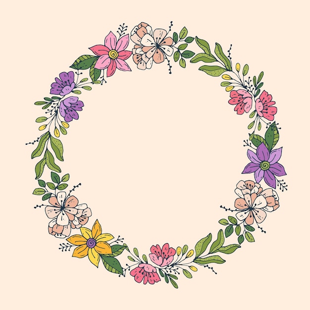 Spring floral frame