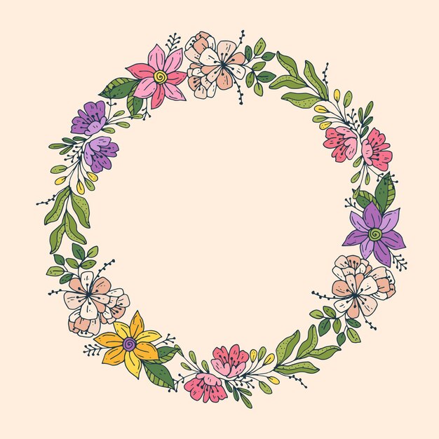 Spring floral frame