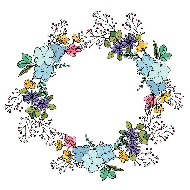 Spring floral frame