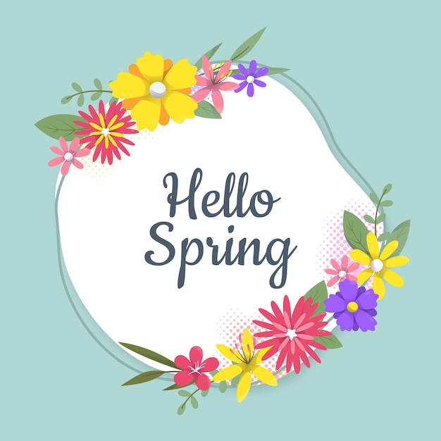 Free vector spring floral frame