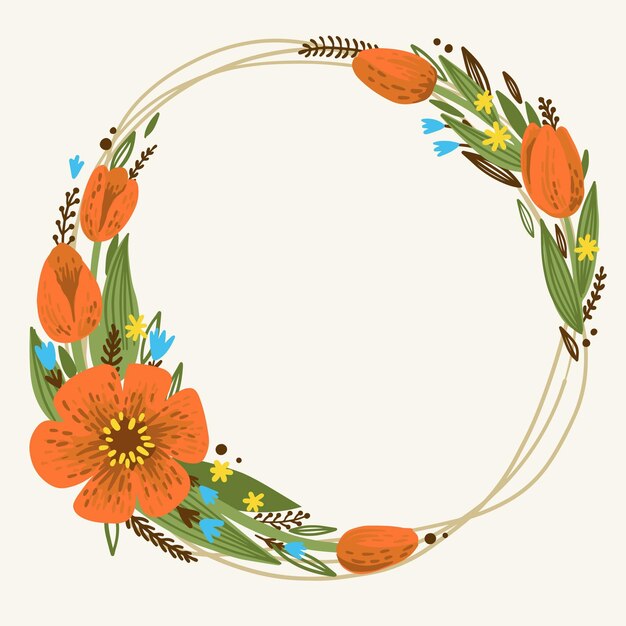 Spring floral frame