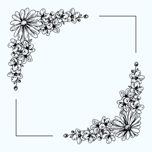 Spring floral frame