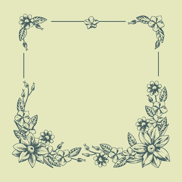 Free vector spring floral frame