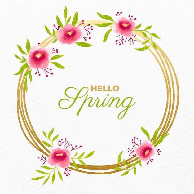 Spring floral frame