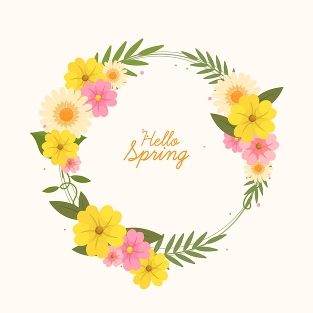 Spring floral frame