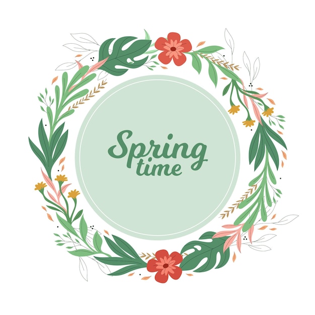 Free vector spring floral frame