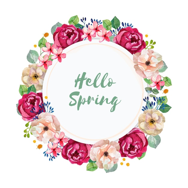 Free vector spring floral frame