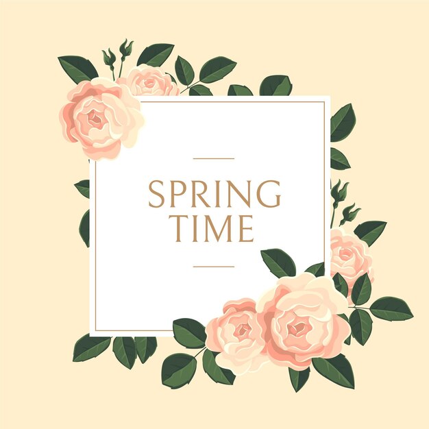 Free vector spring floral frame