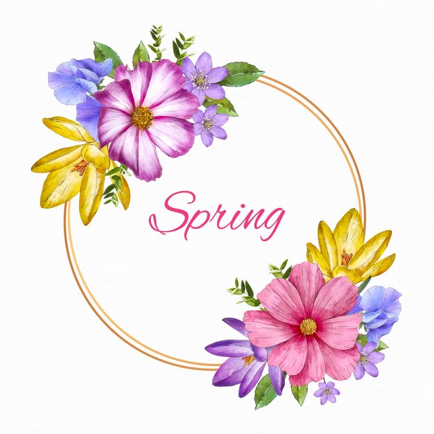 Spring floral frame