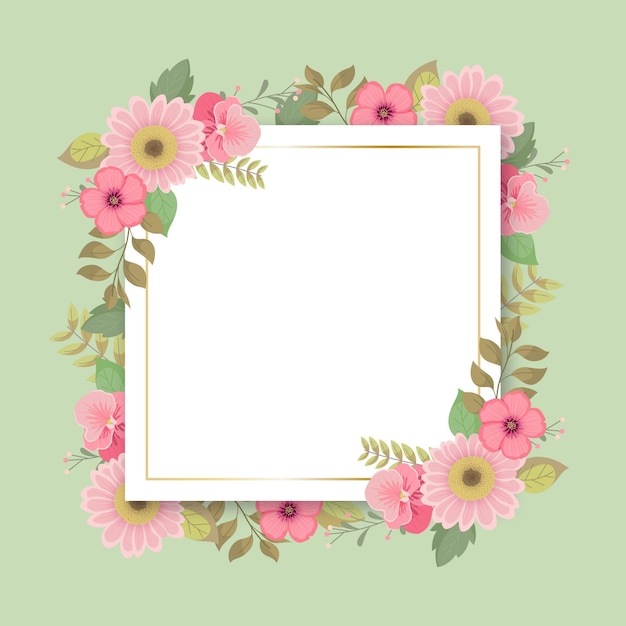 Spring floral frame