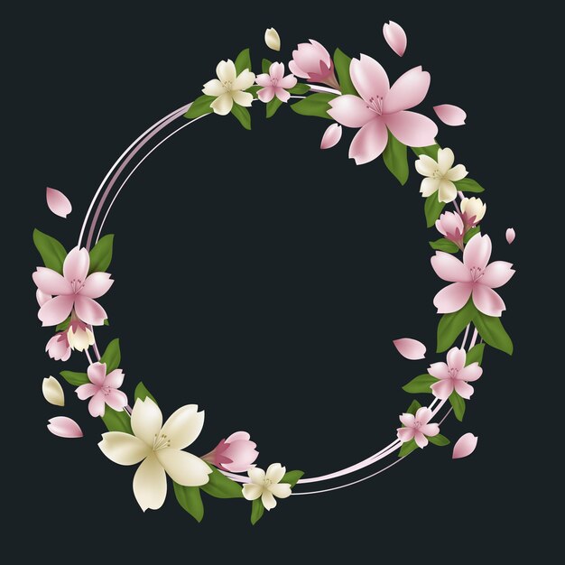 Spring floral frame