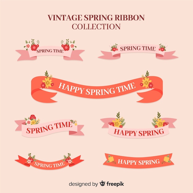 Spring floral ribbon collection