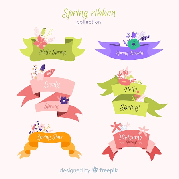 Spring floral ribbon collection