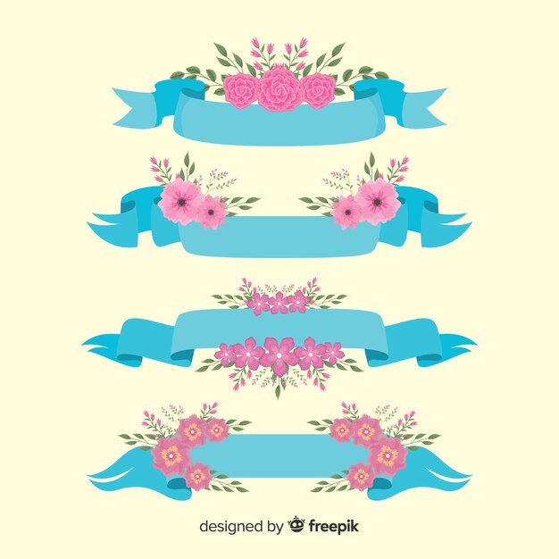 Spring floral ribbon set