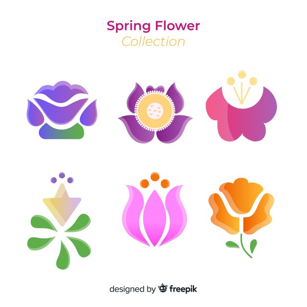 Free Vector spring flower collection