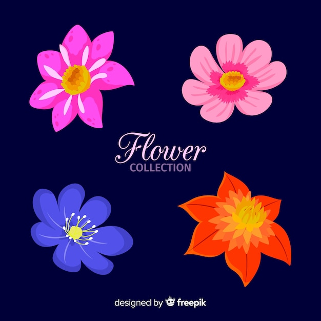 Free vector spring flower collection