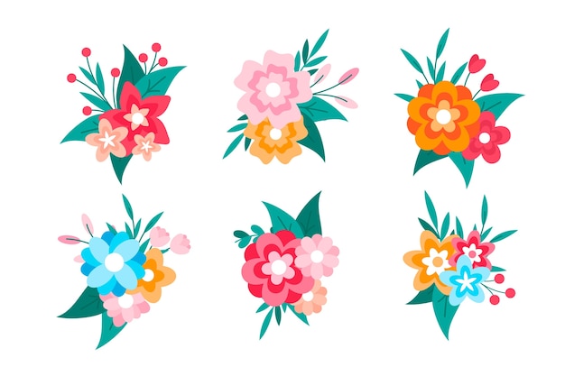 Free vector spring flower collection