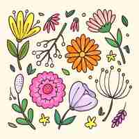 Free vector spring flower collection