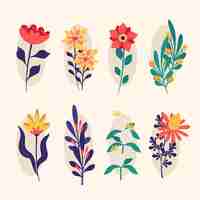 Free vector spring flower collection