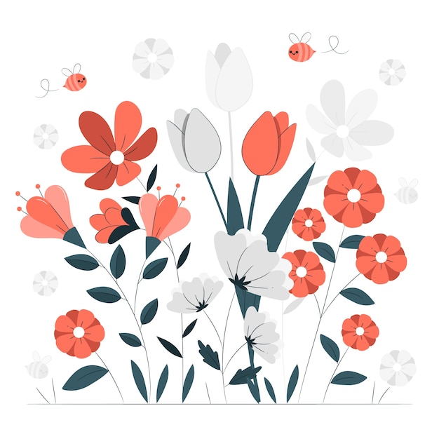 Spring flower concept illustration