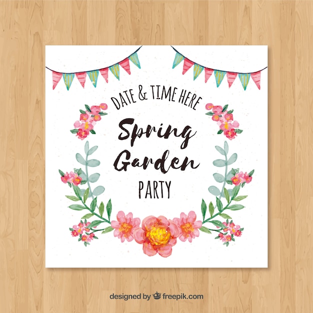 Invito a una festa in giardino di primavera