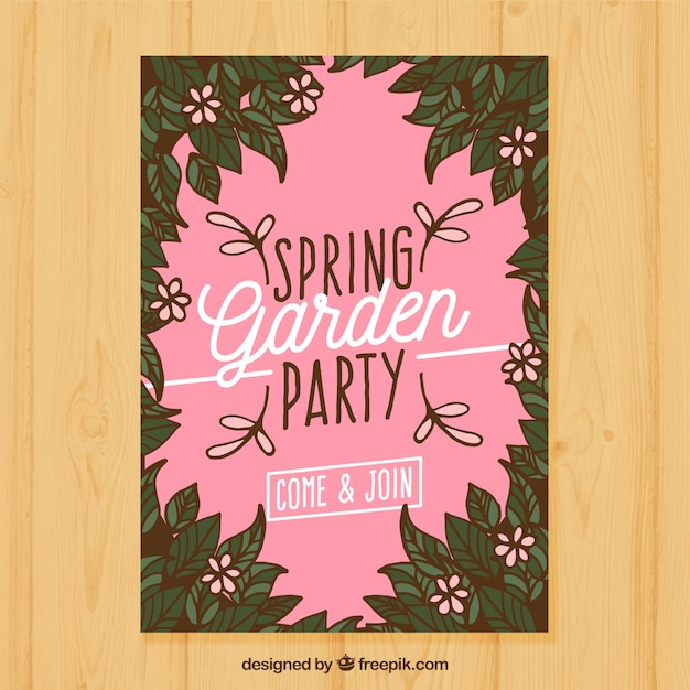 Spring garden party invitation